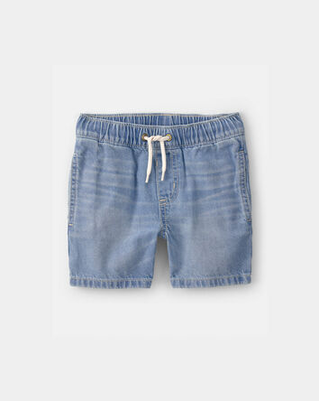 Tout-petit gar&ccedil;on - Short &agrave; cordon de serrage en denim - D&eacute;lav&eacute; clair, 