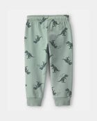 Tout-petit gar&ccedil;on - Pantalon de jogging &agrave; enfiler en jersey bouclette motif dinosaure - Vert, image 2 sur 3 diapositives