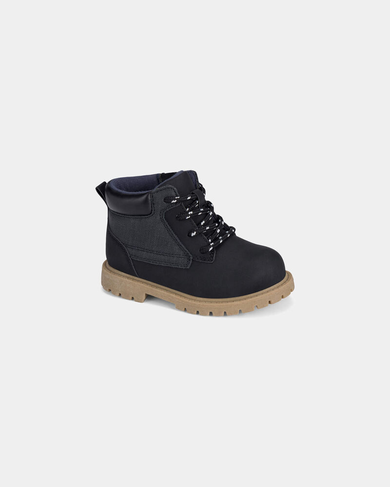 Toddler Boy Fashion Boot - Black, image 1 of 6 slides