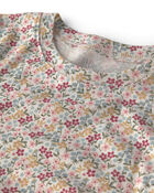 Girls 2-Piece Organic Cotton Pajamas in Floral, image 2 of 4 slides