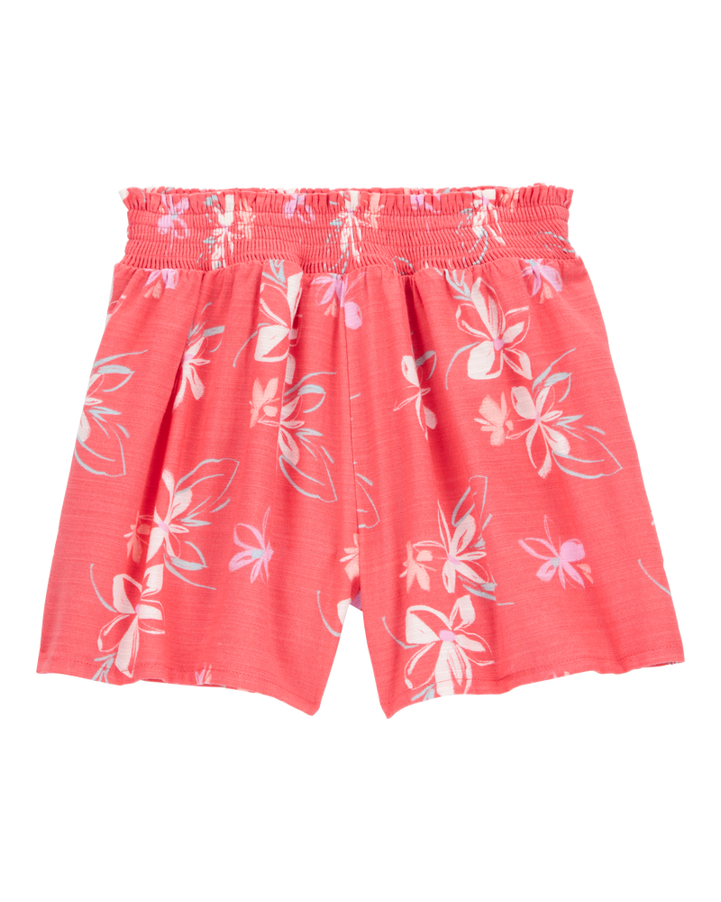 Kid Floral Flowy Pull-On Shorts, image 2 of 4 slides