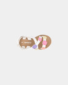 Toddler Girl Flower Sandals - White, image 4 of 6 slides