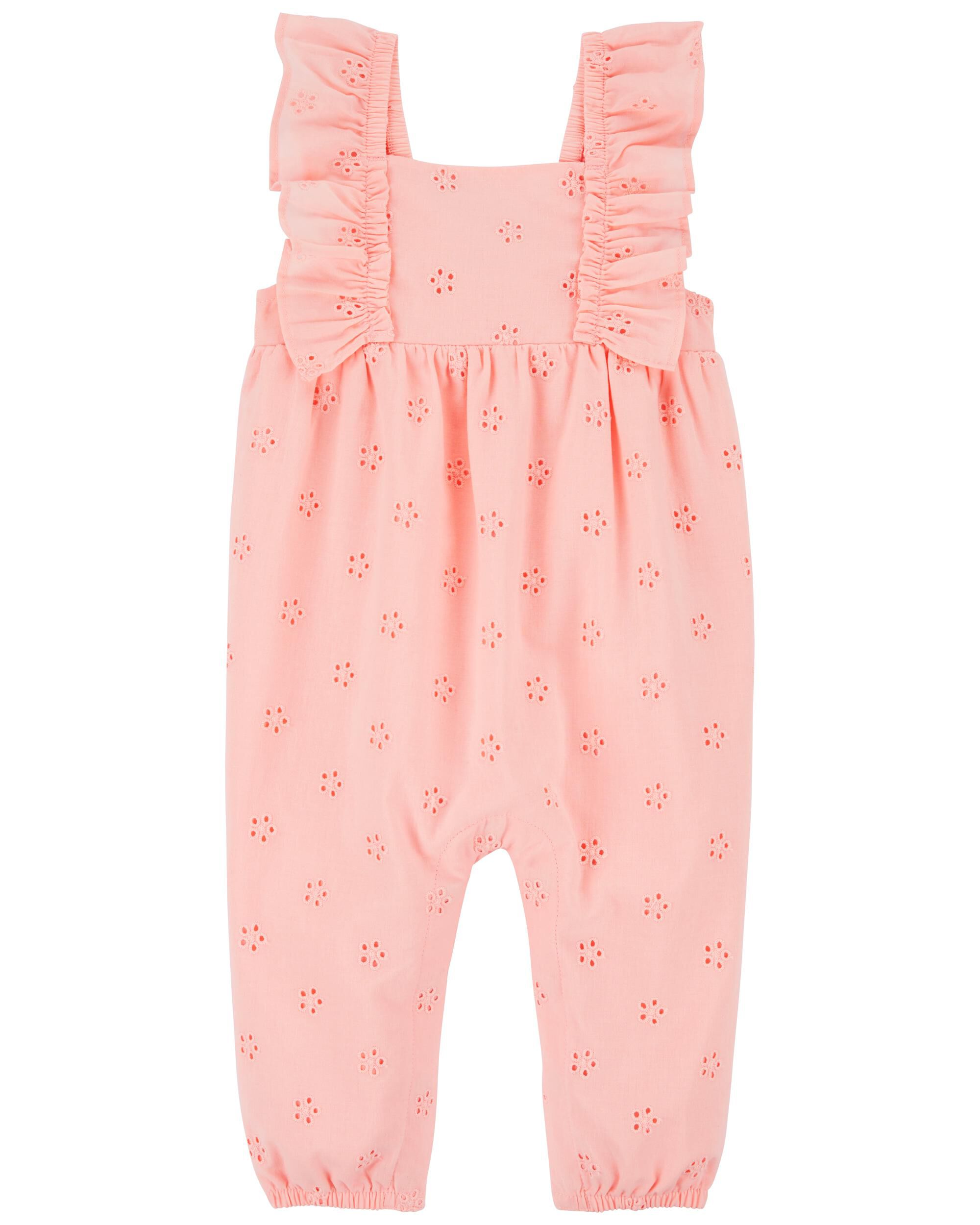 Pink Floral Flutter Jumpsuit Carter s Oshkosh Canada