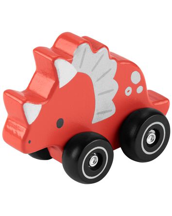 Wooden Triceratops Push Car, 