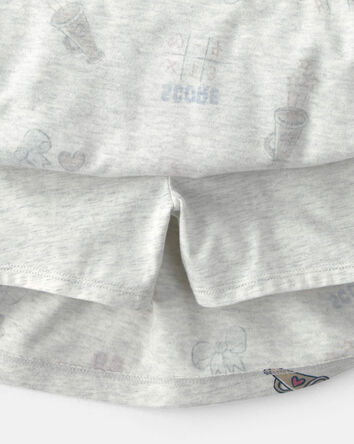 Girls 'Go Team' Cotton Skort - Grey, 