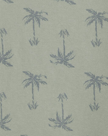 Boys Palm Tree Cotton-Blend - Green, 