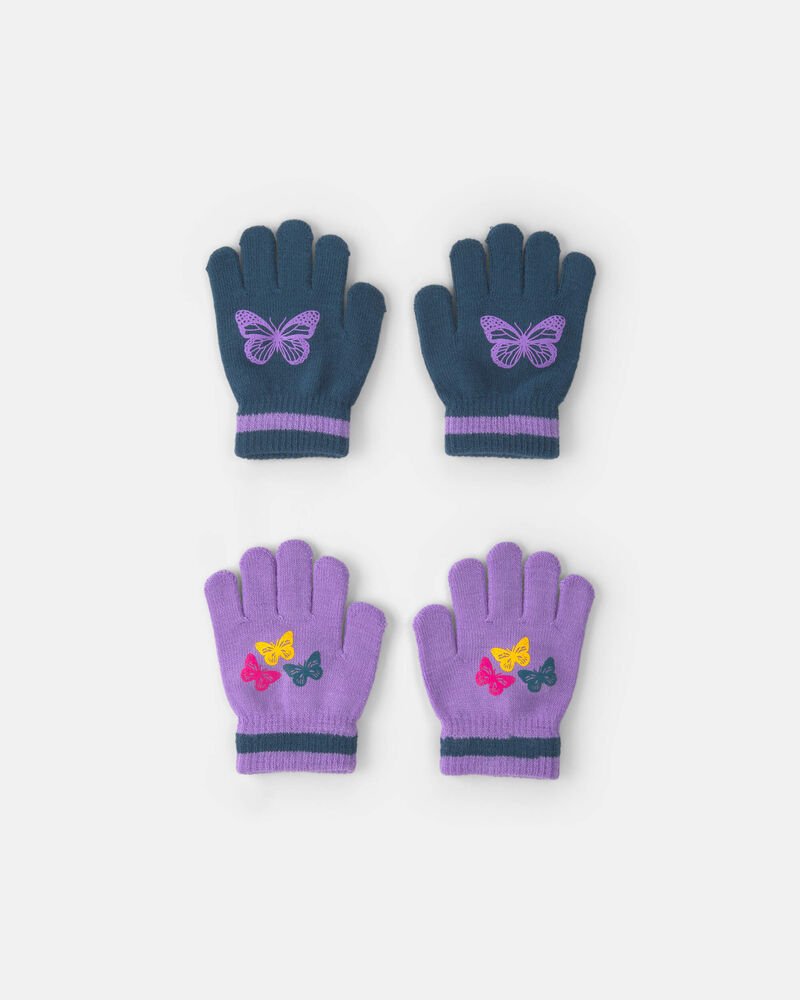 Girls Kombi 2pk Mini Gloves - Butterfly, image 1 of 1 slides
