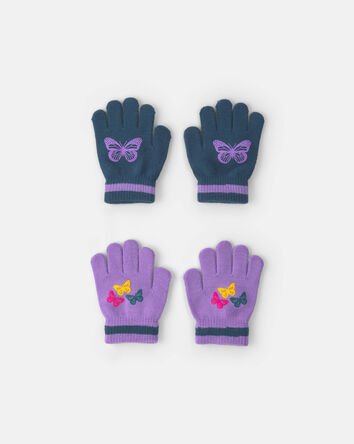 Girls Kombi 2pk Mini Gloves - Butterfly, 