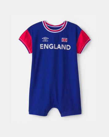 Baby Umbro England Soccer Romper - Blue/Red, 
