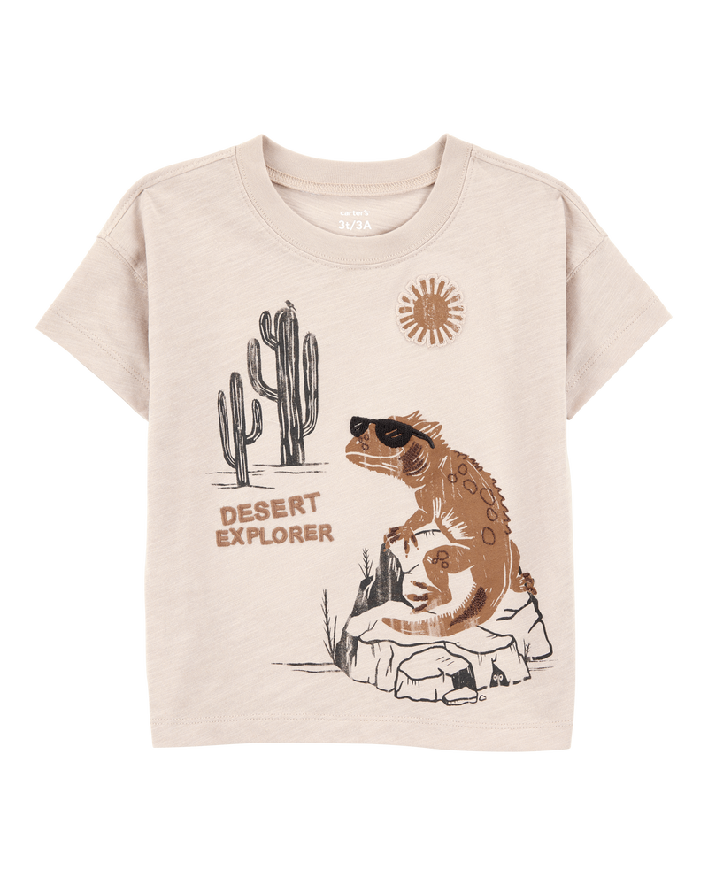 Baby Desert Lizard Graphic Tee - Ivory, image 1 of 4 slides