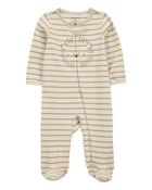 Baby Boy Lion Striped 2-Way Zipper Cotton Sleeper pyjamas, image 1 of 3 slides