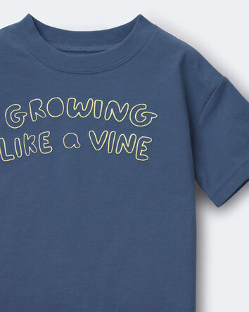 Toddler 'Growing Like a Vine' Relaxed Graphic Tee - Slate Blue, 