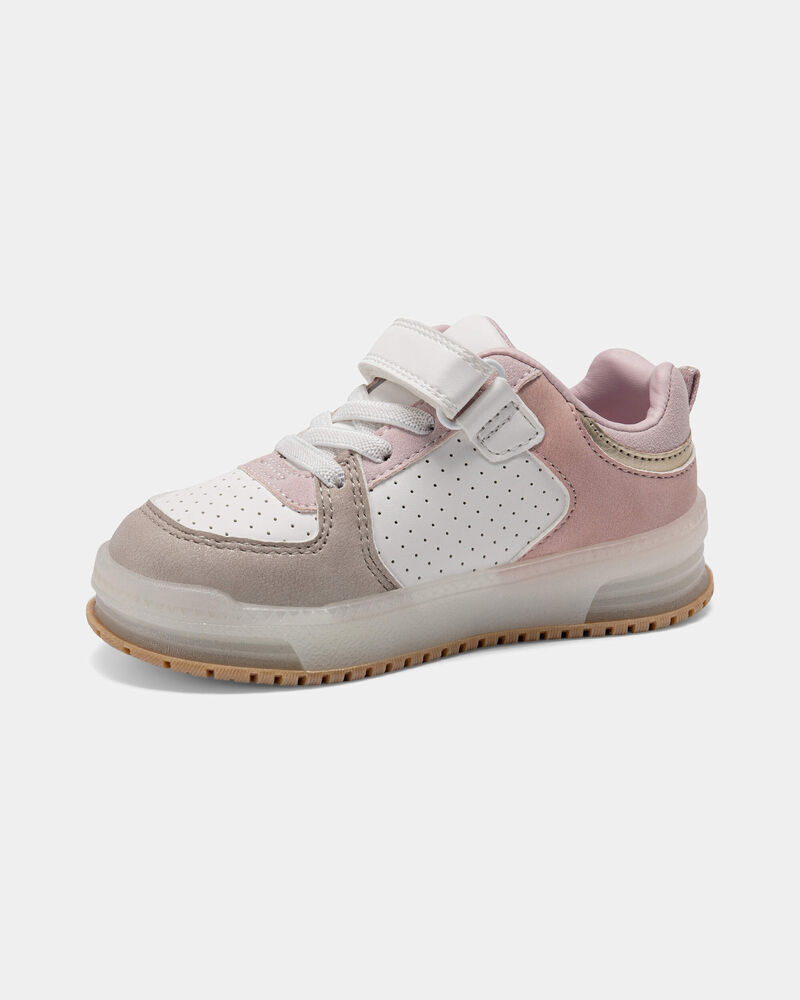 Toddler Girl Colour Block Casual Sneakers - Pink/White, image 6 of 6 slides