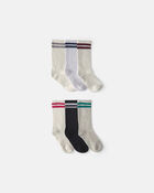 Boys 6-Pack Varsity Striped Crew Socks, image 1 of 2 slides