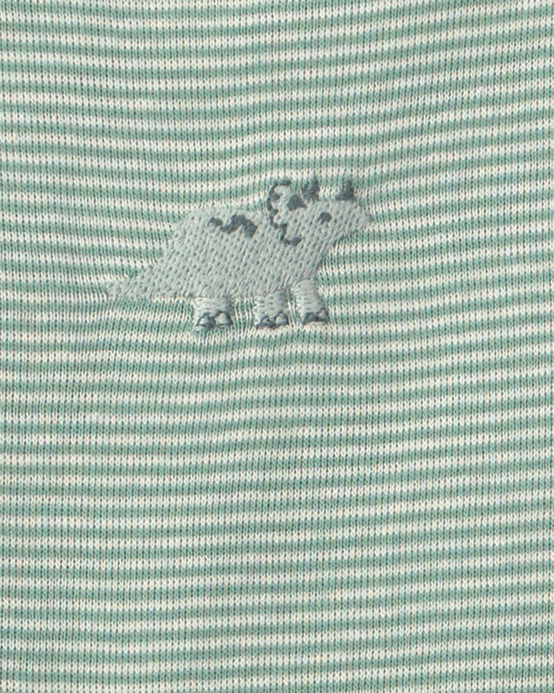 B&eacute;b&eacute; gar&ccedil;on - Ensemble 3 pi&egrave;ces cache-couches et pantalon &agrave; motif dinosaure &ndash; Vert/Ivoire, image 2 sur 4 diapositives