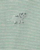 B&eacute;b&eacute; gar&ccedil;on - Ensemble 3 pi&egrave;ces cache-couches et pantalon &agrave; motif dinosaure &ndash; Vert/Ivoire, image 2 sur 4 diapositives