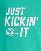 B&eacute;b&eacute; gar&ccedil;on - Ensemble 2 pi&egrave;ces cache-couche et pantalon de soccer &laquo;&nbsp;Just Kickin it&nbsp;&raquo; &ndash; Vert, image 3 sur 4 diapositives