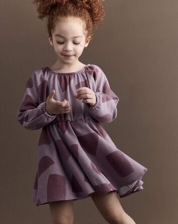 Toddler Girl Avenue Twirl™ Dress with Shapes - Mauve, 