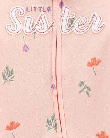 Little Sister 2-Way Zip Cotton Sleeper Pyjamas, 