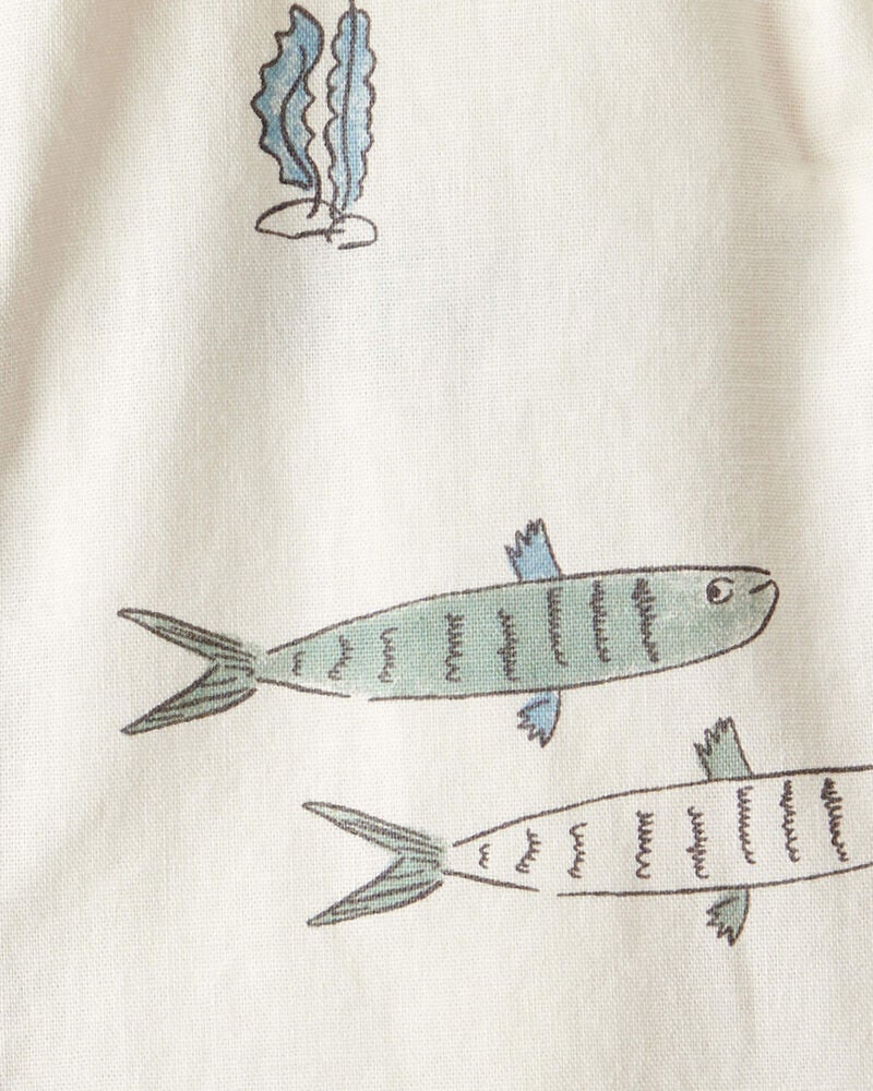 Baby 2-Piece Organic Cotton Fish-Print Set, image 5 of 6 slides
