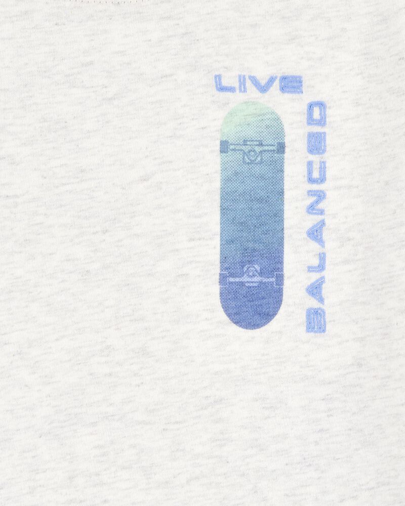 Kid Skateboard Woven Short-Sleeve Tee - Gray, image 3 of 5 slides