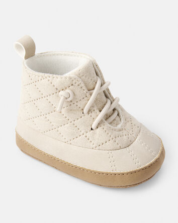 Baby Girl Sherpa Duck Boots - Ivory, 