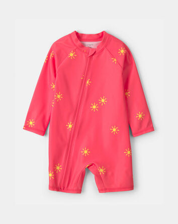 Baby Boy Sun 1-Piece Swimsuit Rashguard - Orange, 