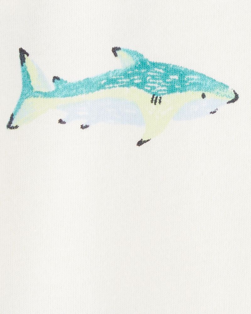 Baby 2-Piece Shark Tee & Shortall Set - Grey, image 5 of 6 slides