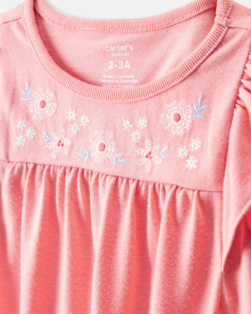 Girls 2-Pack Floral Bunnies Nightgowns, image 2 of 6 slides
