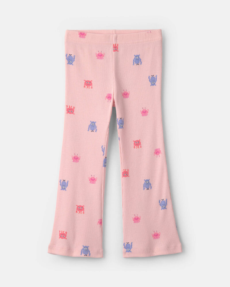 Toddler Girl 2-Piece Monster Heart Fleece Hoodie & Pant Set - Pink/Purple, image 2 of 5 slides