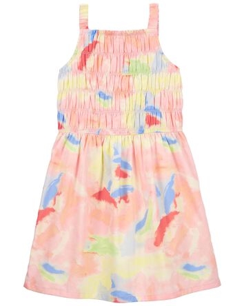 Watercolor Sleeveless Dress, 