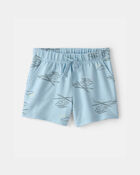 Toddler Boy Helicopter French Terry Shorts - Blue, image 1 of 4 slides