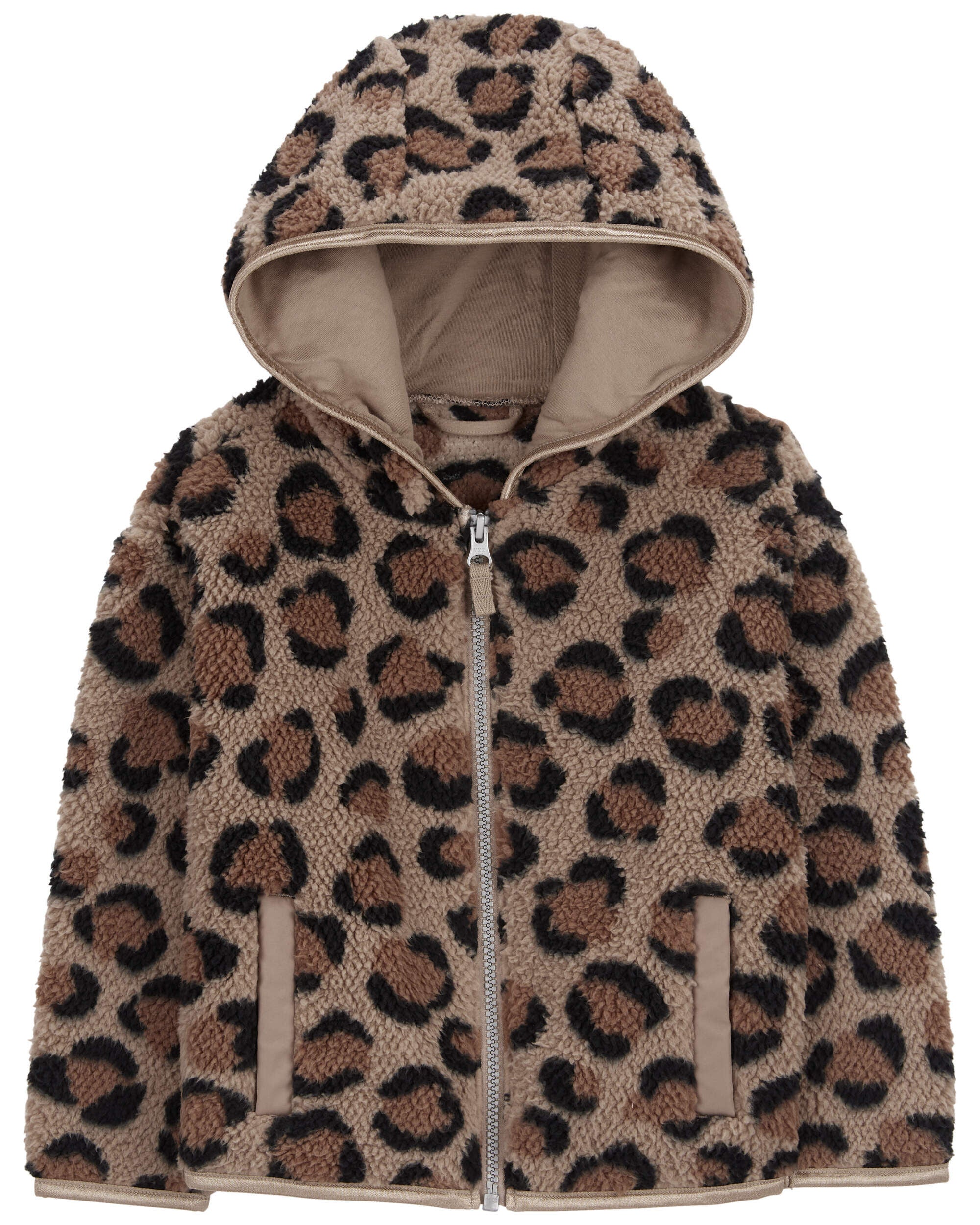 Brown Toddler Leopard Zip Up Fleece Hoodie Carter s Oshkosh Canada