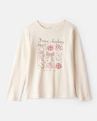 Girls Dance Academy Long-Sleeve Graphic Tee - Cream, image 1 of 3 slides