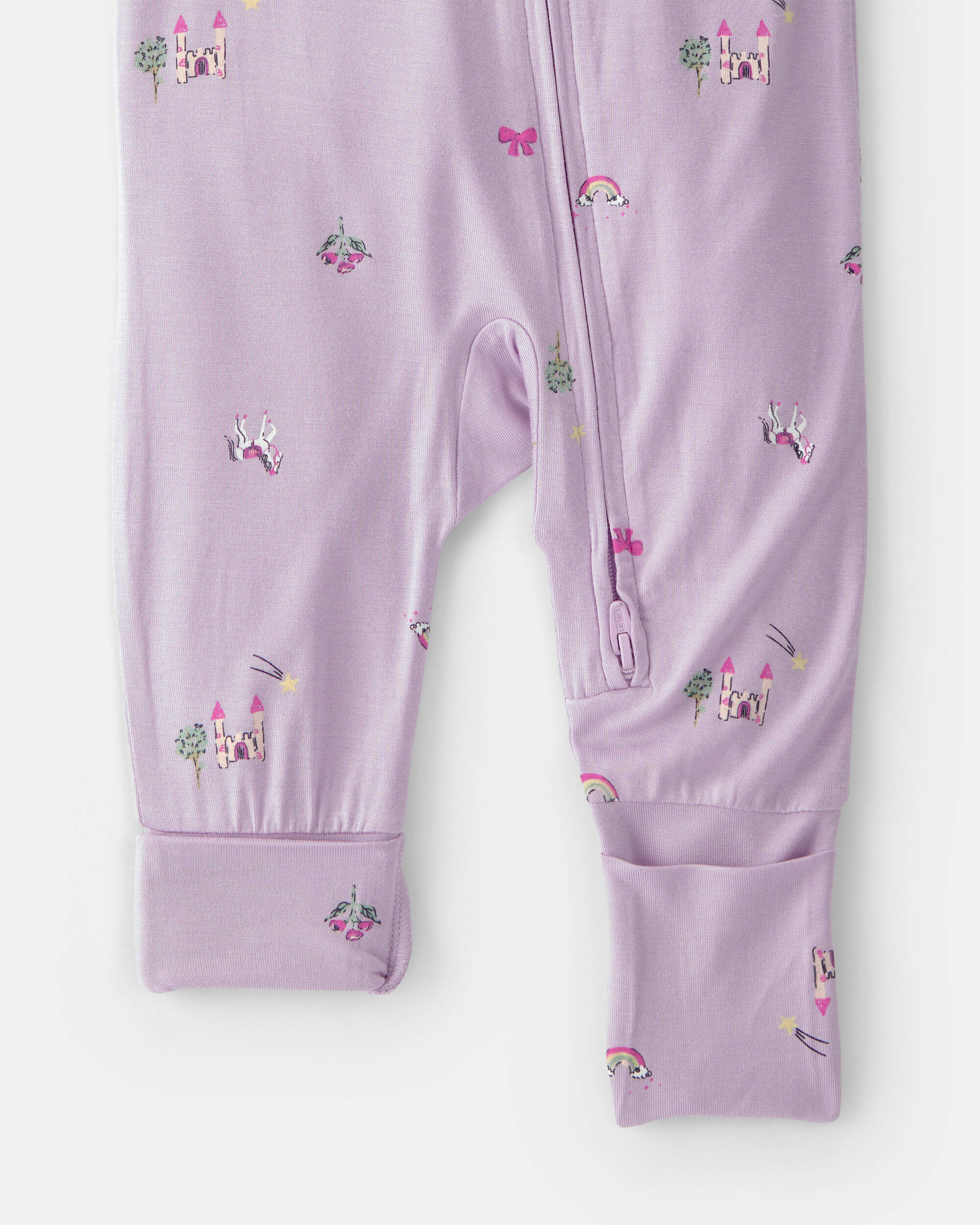 Baby Girl Fairytale 2-Way Zip PurelySoft Sleeper - Purple