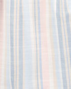 Baby Striped Flutter Sleeves Dress, image 4 of 5 slides