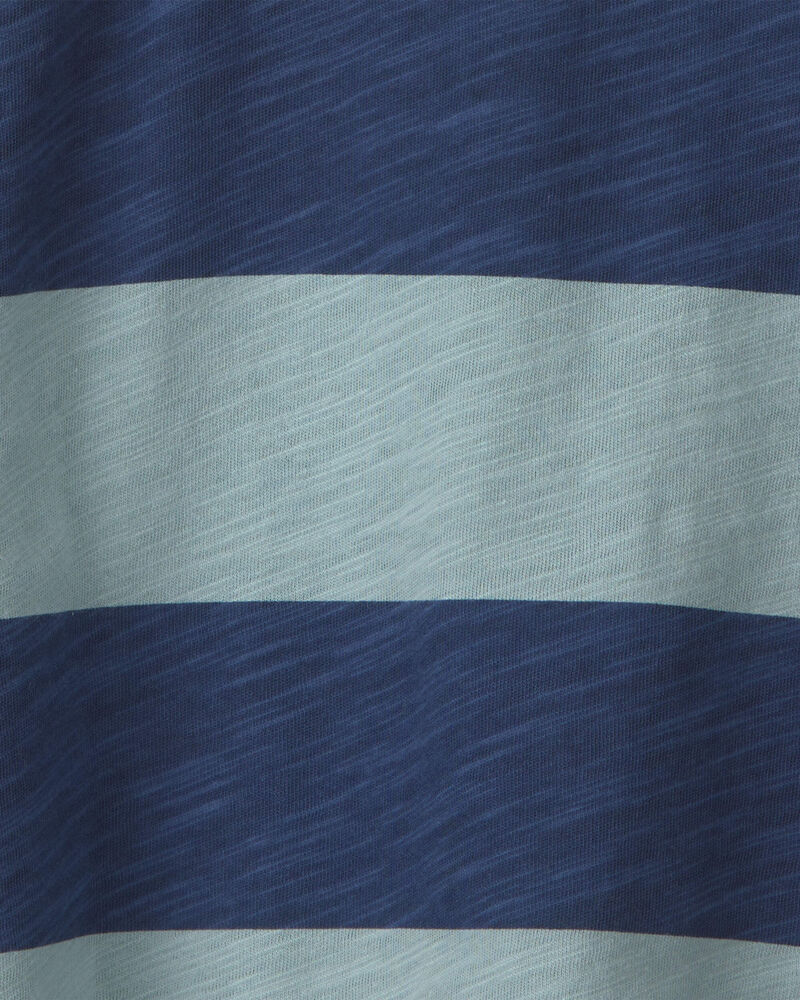 Toddler Boy Striped Long-Sleeve Henley T-Shirt - Navy Blue, image 5 of 6 slides