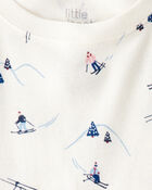 Kid Organic Cotton Pyjamas in Snowy Slopes Print, image 3 of 4 slides