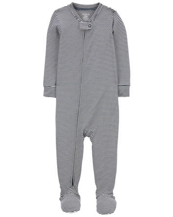 Enfant en bas âge Pyjama 1 pièce rayé à pieds PurelySoft, 