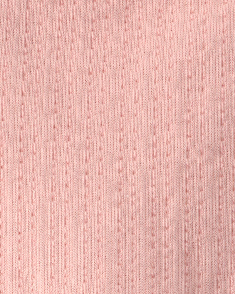 Baby Girl Solid Sleeveless Romper - Blush, image 3 of 4 slides