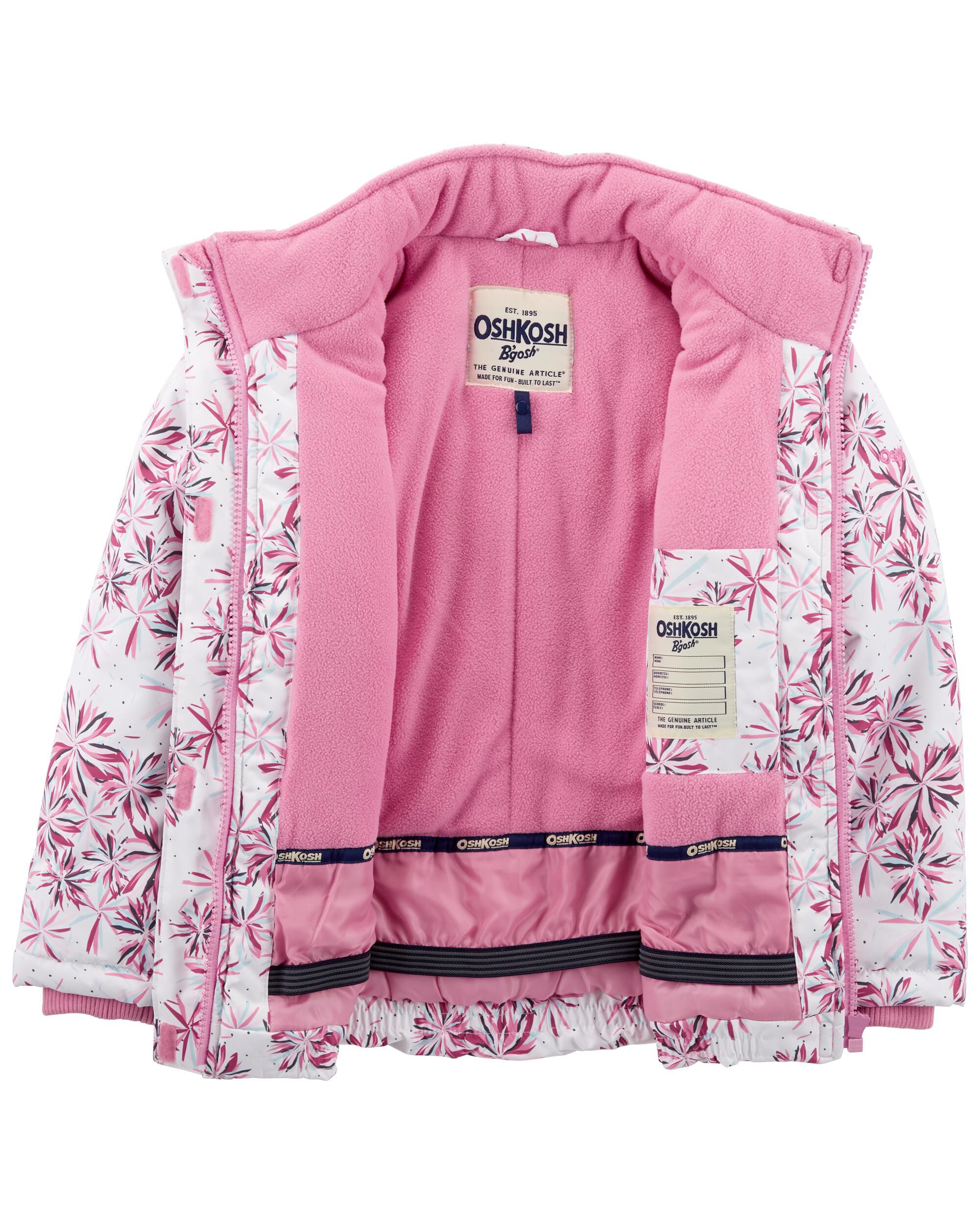 Aoi⭐︎snow　　ohga   petit Pink, White Kid 2-Piece Snowsuit With Bonus Hat And Neck
