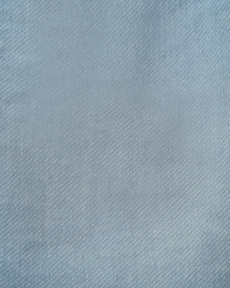 Baby Girl French Terry Knit Shorts - Light Wash, image 4 of 5 slides