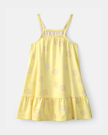 Toddler Girl Shell Swim Dress - Yellow, 