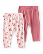 Baby Girl 2-Pack PurelySoft Pull-On Pants, image 1 of 7 slides
