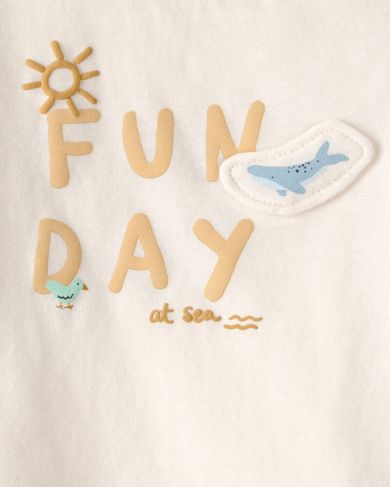 B&eacute;b&eacute; - T-shirts &agrave; imprim&eacute; &laquo;Fun Day At Sea&raquo; - Ivoire, image 3 sur 3 diapositives