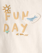 B&eacute;b&eacute; - T-shirts &agrave; imprim&eacute; &laquo;Fun Day At Sea&raquo; - Ivoire, image 3 sur 3 diapositives