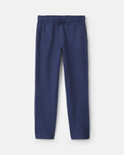 Boys Microfleece Wide-Leg Pants - Navy Blue, image 1 of 4 slides