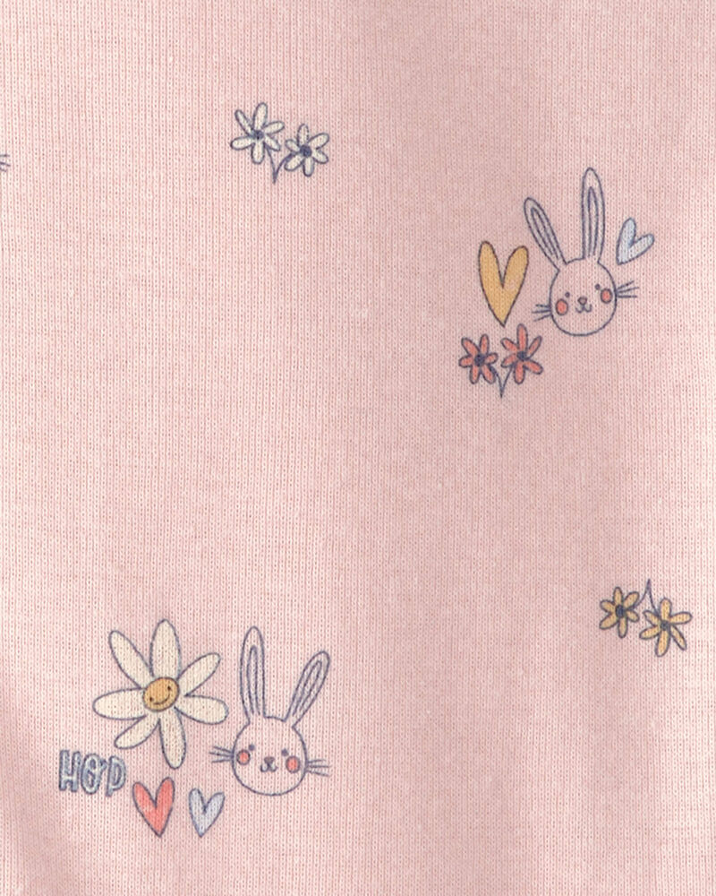 Baby Girl Easter Bunny 100% Cotton Snug Fit 1-Piece Pyjama Set - Pink, image 3 of 5 slides