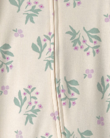 B&eacute;b&eacute; fille - Grenouill&egrave;re ajust&eacute;e &agrave; motif floral - Cr&egrave;me, 