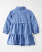 Toute-petit fille - Robe en denim de coton biologique, image 2 sur 4 diapositives